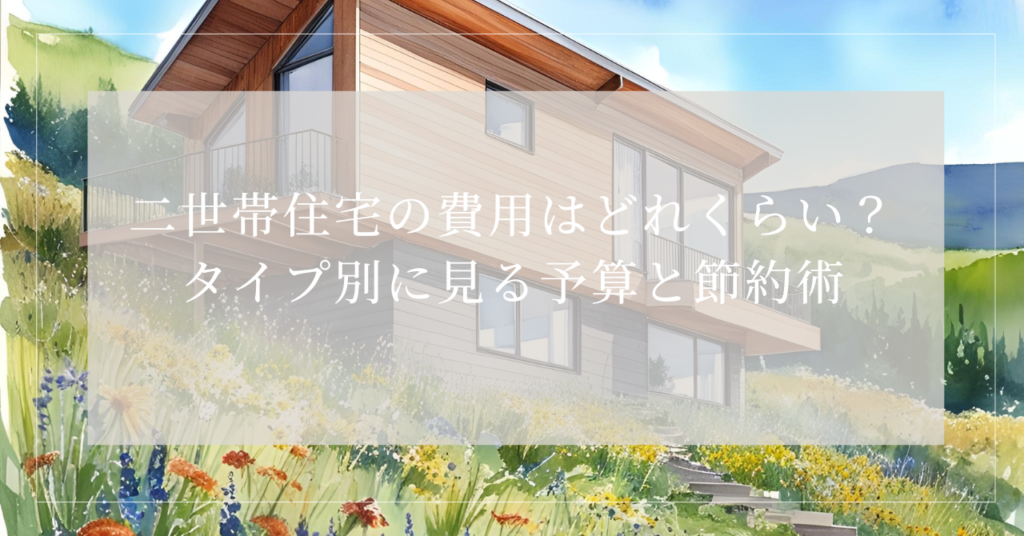 二世帯住宅 費用